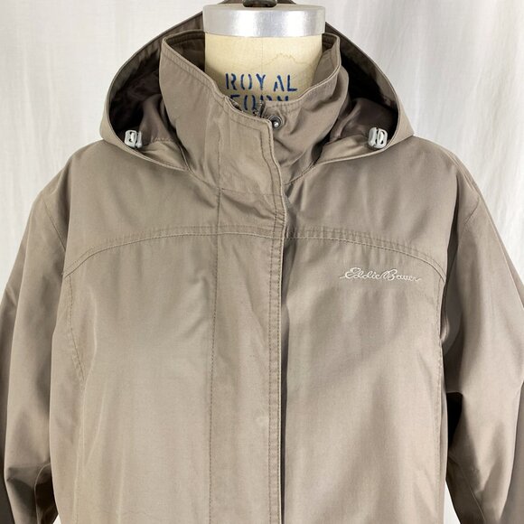 Eddie Bauer Raincoat Travex Weatheredge Beige Rain Jacket - Picture 2 of 10